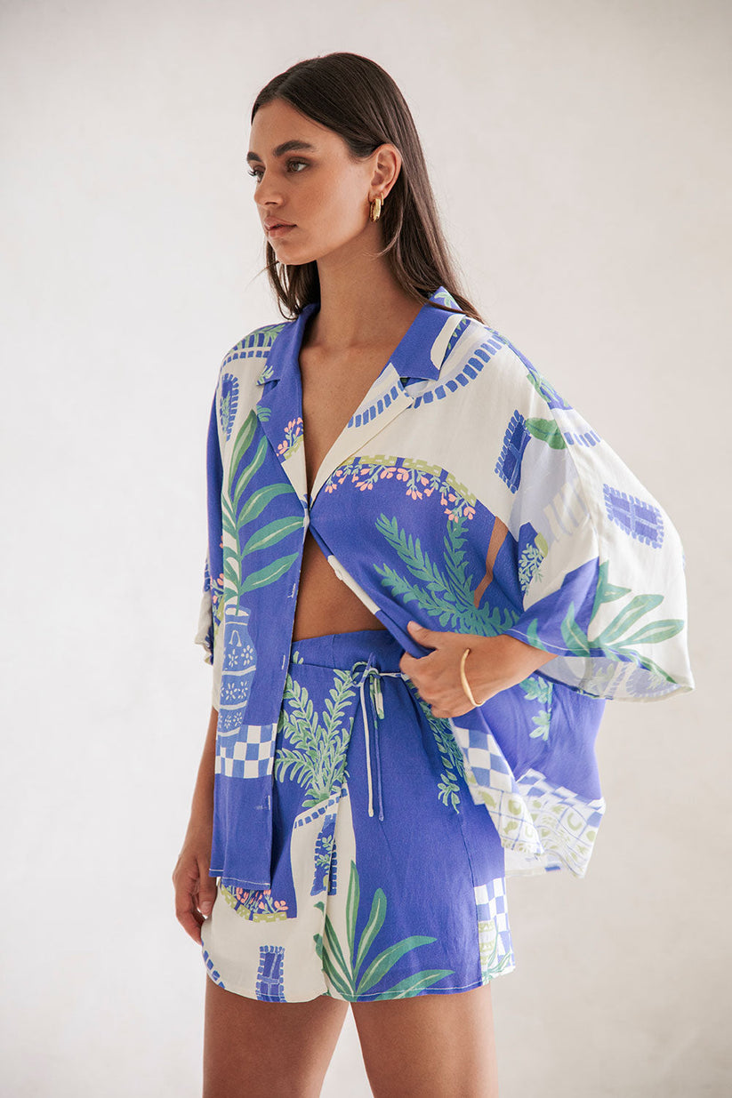 Daelia | Zomerse Two-Piece Set met Botanische Print