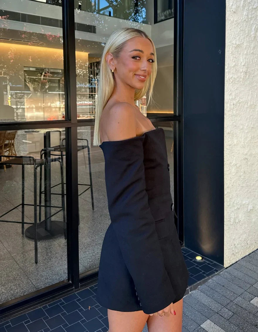 Ellianna | Off-Shoulder Blazer Jurk